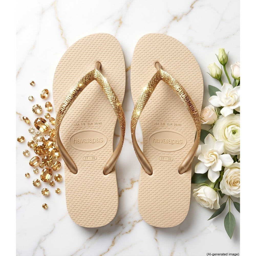 W's 9/10 | Havaianas Slim Glitter flip flops sandals | SLGL0025